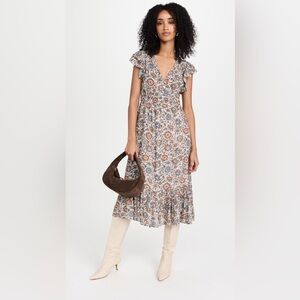 Veronica Beard Multicolor Floral Midi Dress
